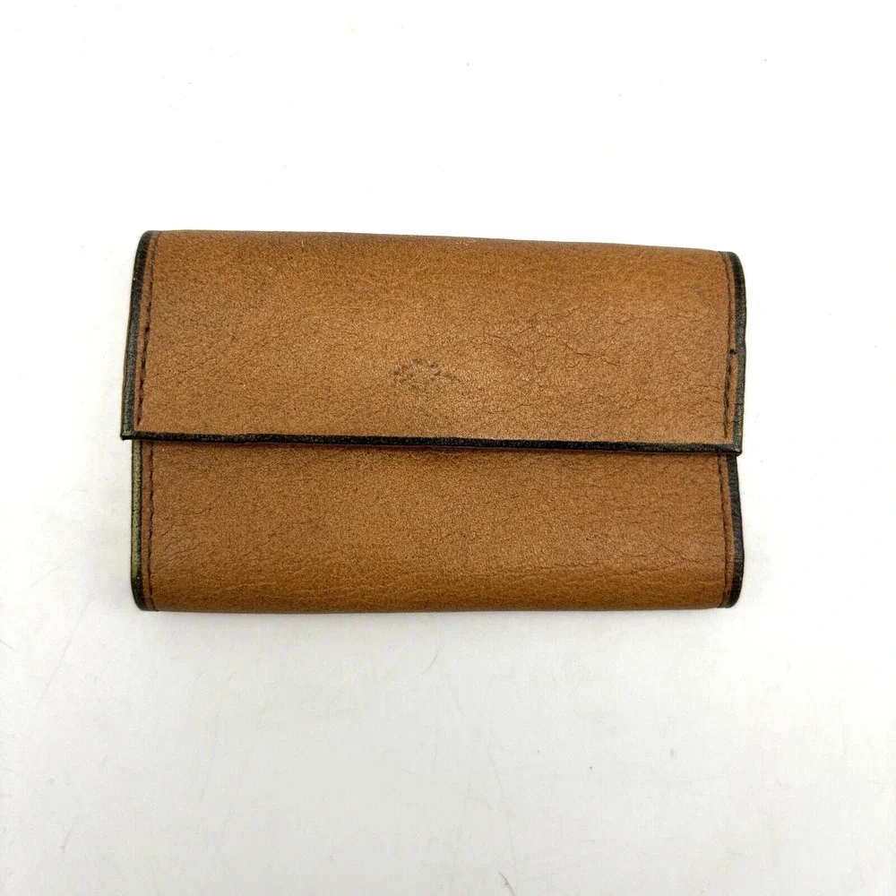 NEW Vintage 70s Don Loper Brown Continental Glove Hide Keytainer Key Wallet
